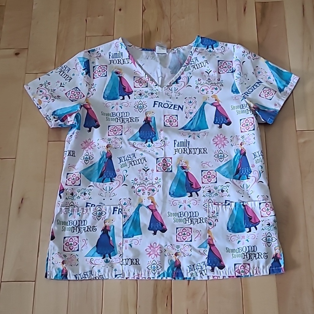 Disney Frozen size medium scrub top